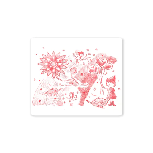 真っ赤な夢の花 Sticker