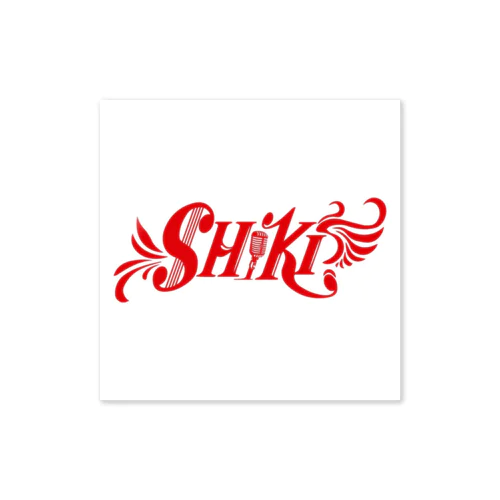 SHiKi　ロゴステッカー／白 Sticker