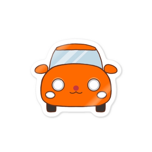 FIAT500オレンジ Sticker