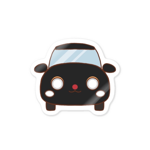 FIAT500ブラック Sticker