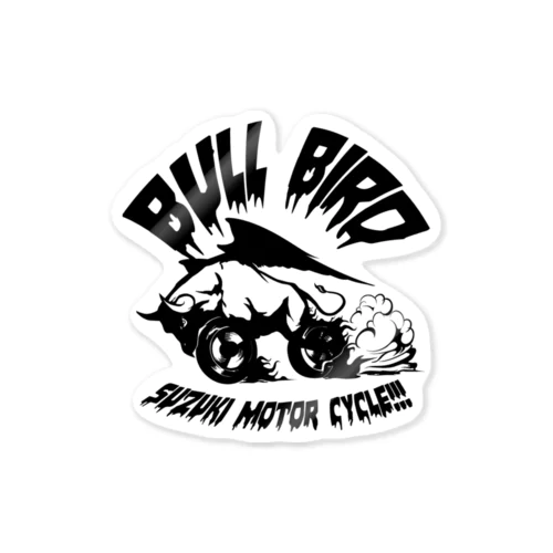 BULL BIRD バイク牛 스티커