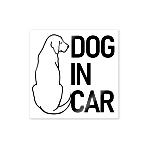 DOG IN CAR ステッカー Sticker