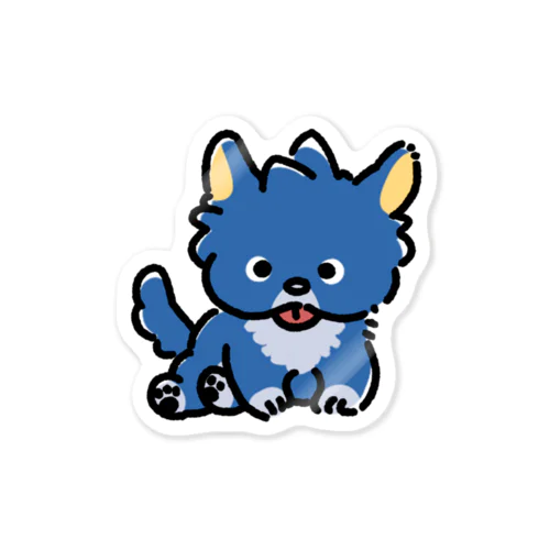 あおいぬくん💙びっくり Sticker