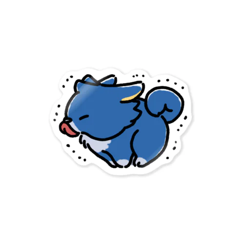 あおいぬくん💙ふんばり Sticker