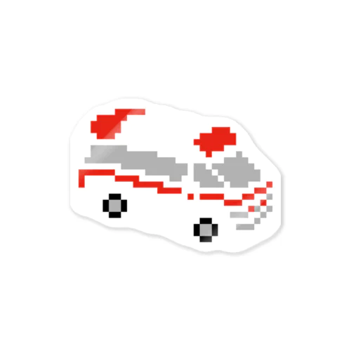 ドット絵　救急車 Sticker