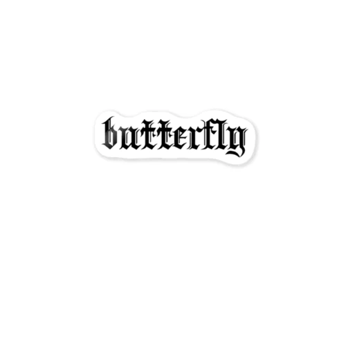 butterfly ステッカー