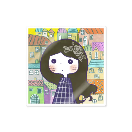 cute cute girl item 022 Sticker