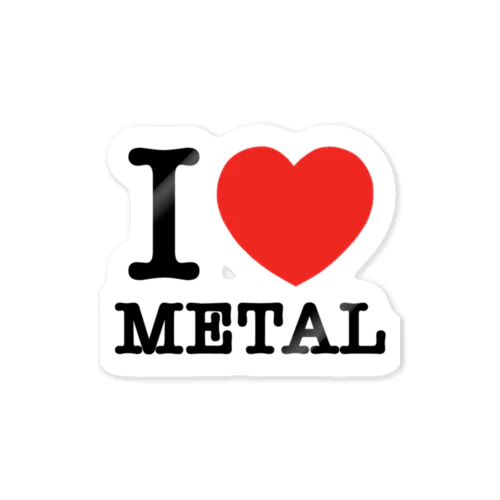 I LOVE METAL Sticker