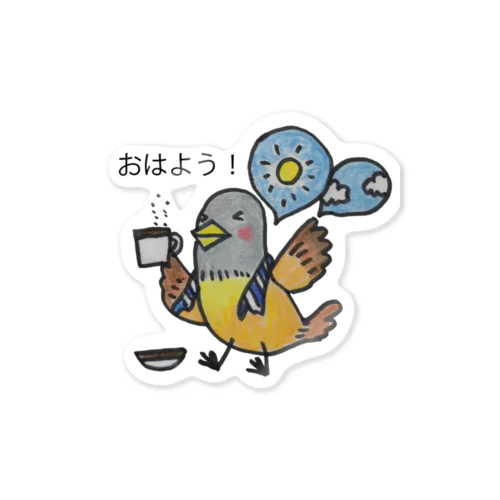 谷中鳥05（日本語） Sticker