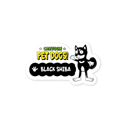 【103M】C･PETDOGS『Black Shiba』ステッカー Sticker