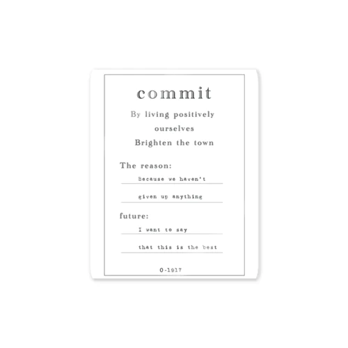 commit Sticker