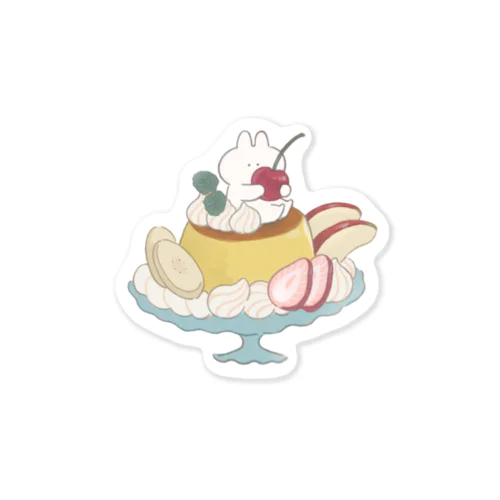 プリンアラモード　背景なし Sticker