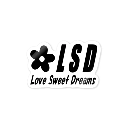 LSDフルロゴ　黒 Sticker