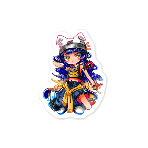 にゃんギャルズ　calico Sticker