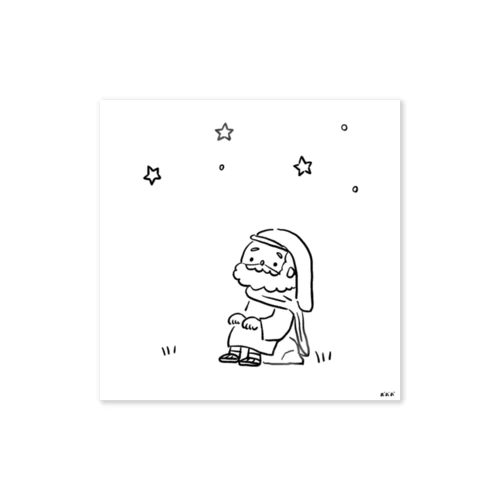 なんともいえない顔のアブラハムさん Sticker