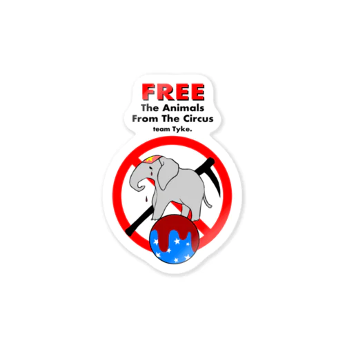 Free The Animals From The Circus ステッカー