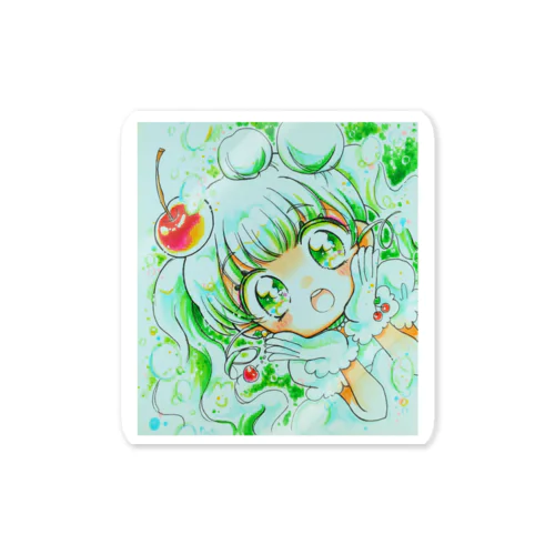 ひとやすみのクリームソーダ Sticker