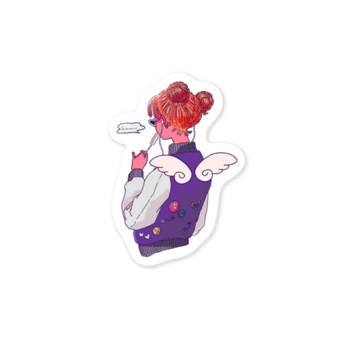 Cute girl Sticker