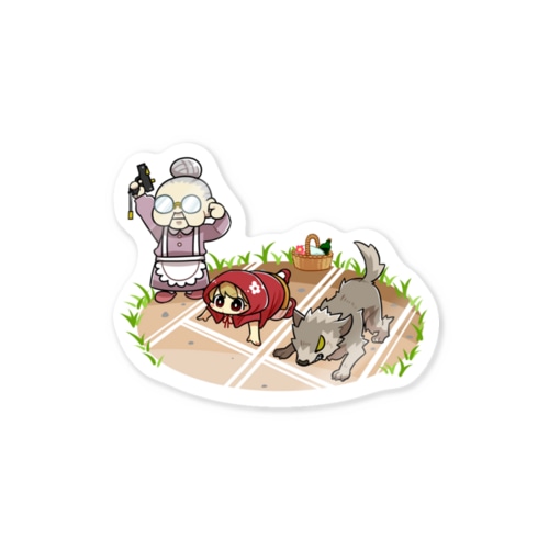 赤ずきん（クラウンチングスタート） Sticker