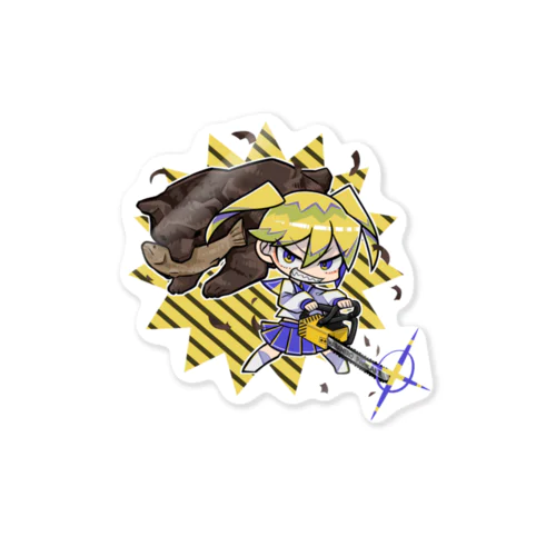 チェーンソー娘 Sticker