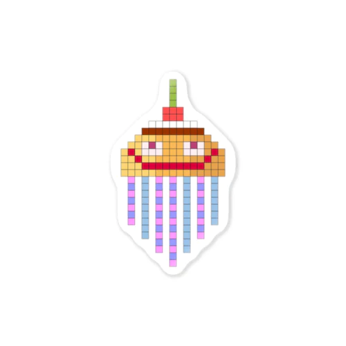 ドット絵くらげプリン Sticker