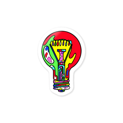 Light Bulb Red Sticker