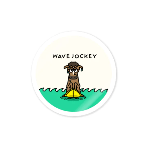 WAVE JOCKEY 丸 Sticker
