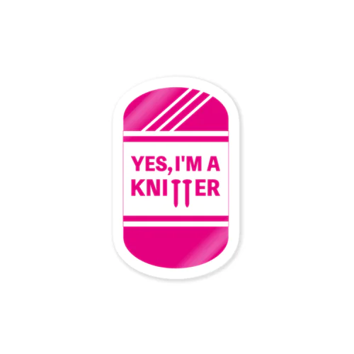 I'M A KNITTER Sticker