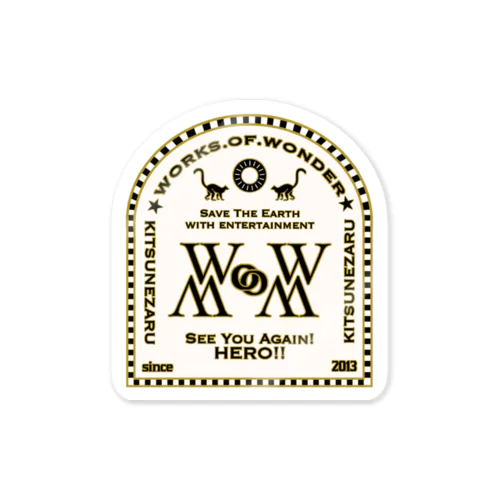 WoWキツネザルオリジナルマークアイテム Sticker
