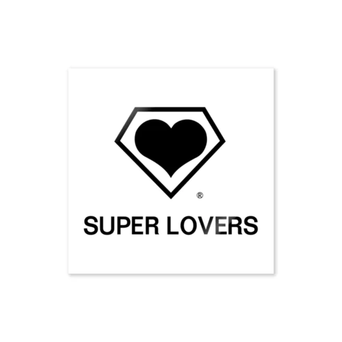 SUPER LOVERS 90sスクールロゴ ステッカー