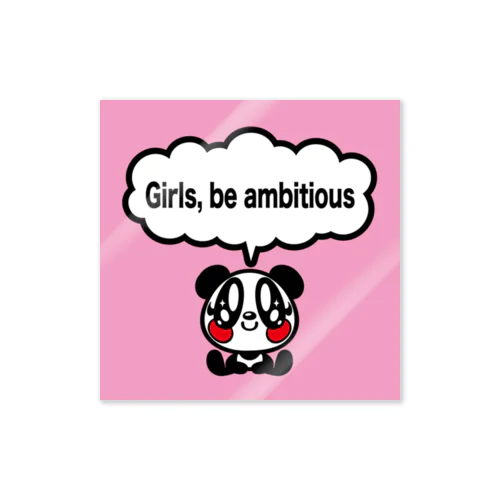 LOVERS HOUSE Girls, be ambitious ピンク Sticker