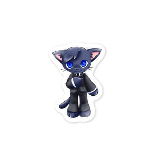 スーツのくろねこさん Sticker