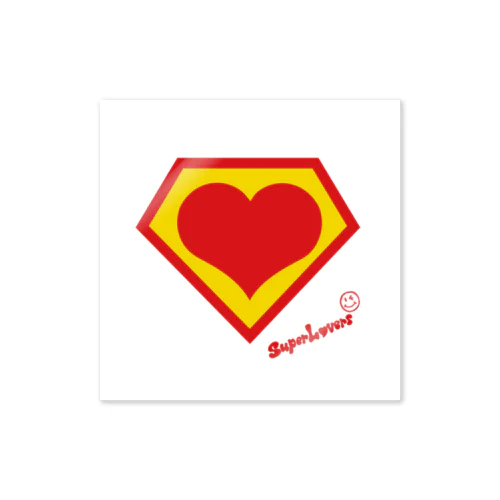 SUPER LOVERS 1988手書きロゴ　白 Sticker