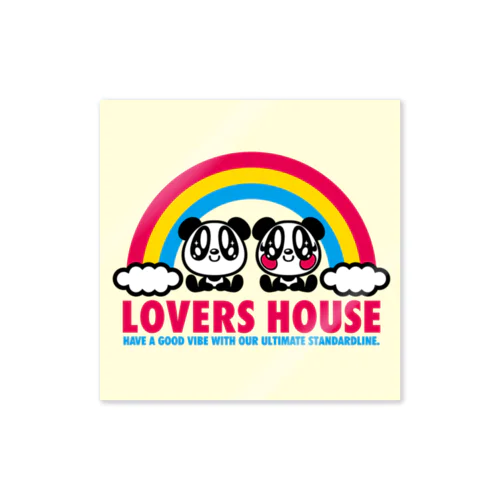 LOVERS HOUSE 虹と雲メリーアンドケン　イエロー ステッカー