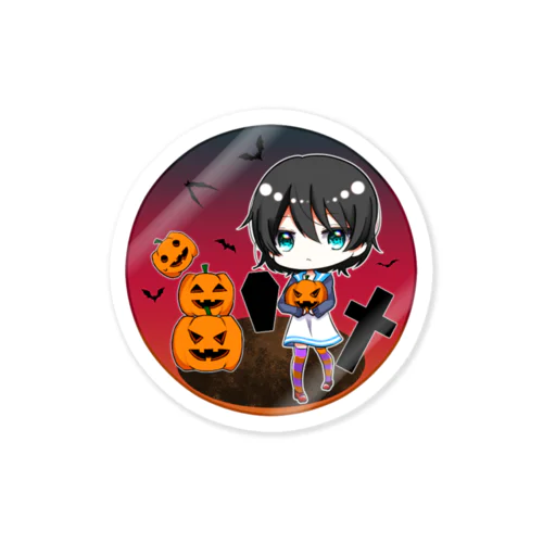 セーラー服のハロウィン少女 Sticker