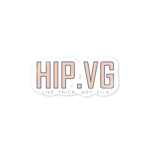 HIPVG with Tag line ステッカー