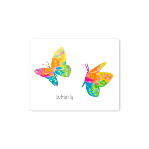 butterfly ステッカー