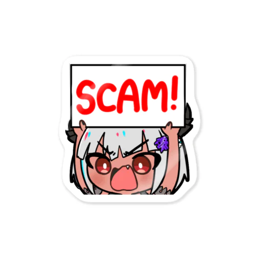 Devil "SCAM ALERT!" Sticker