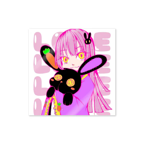 LOVE Rabbit Sticker