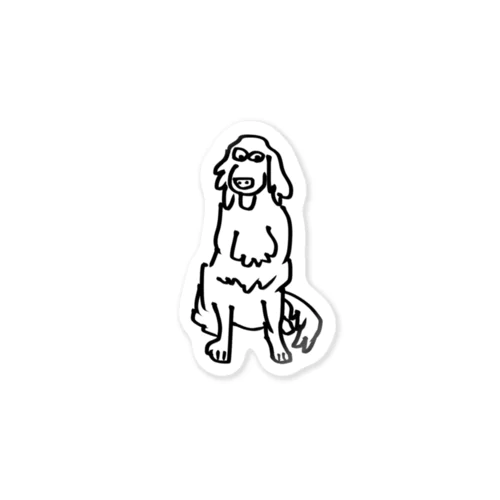 ふざけた顔した犬 Sticker