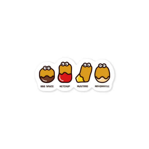 チキンナゲット４兄弟 Sticker