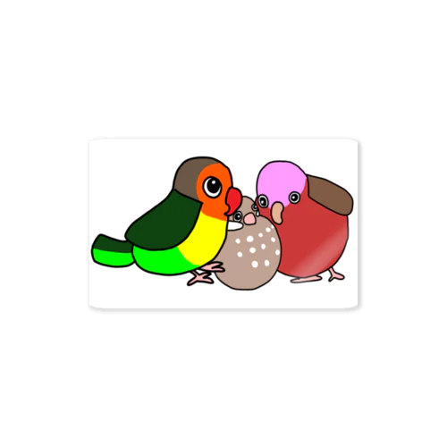 親子鳥 Sticker