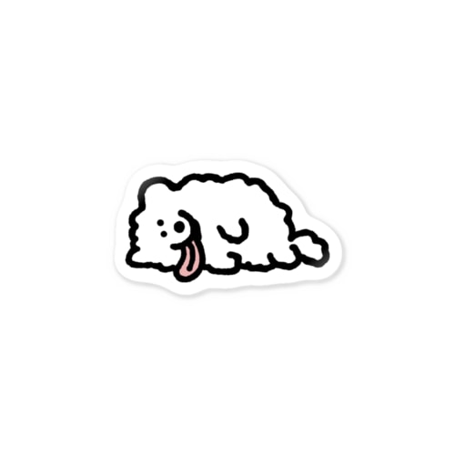 横たわる犬 Sticker