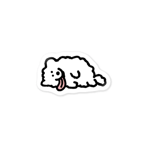 横たわる犬 Sticker
