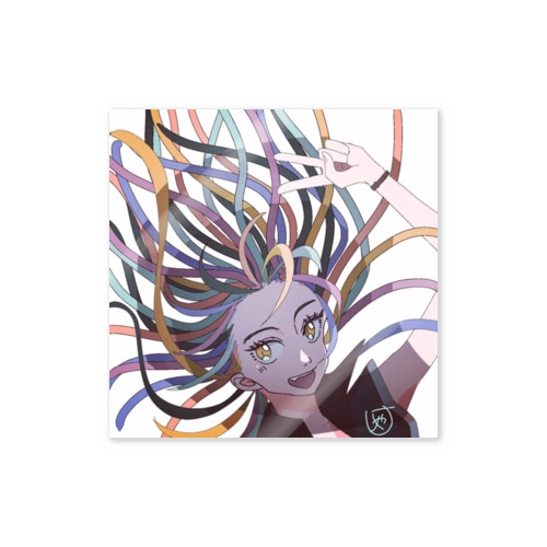 風の女の子 Sticker