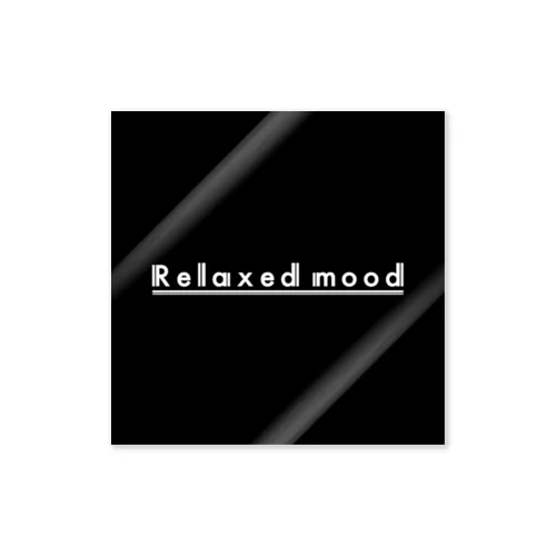 Relax moodブランドロゴ（ブラック） ステッカー