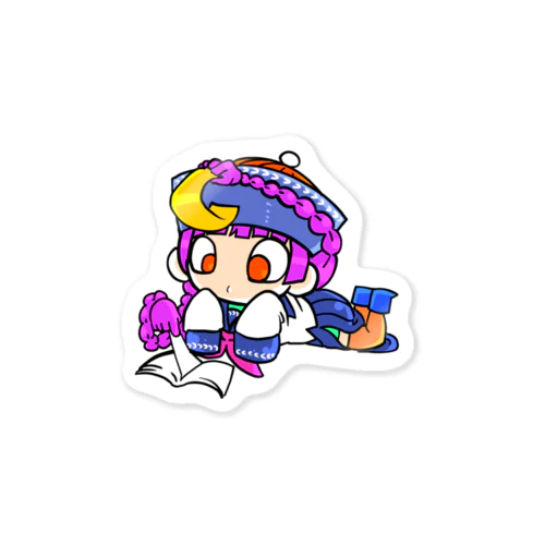 女子高生キョンシーねそべり Sticker