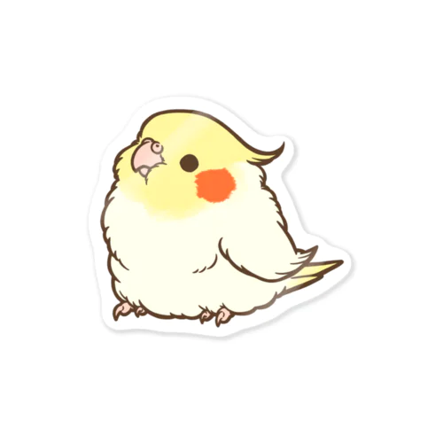 もふもふオカメ。(オカメインコ(ルチノー)) Sticker