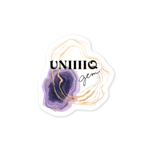 UNIIIIQ gem Sticker