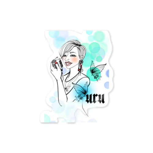 🫧🦋uru🎙ぅʓ 👠💕グッズ ステッカー